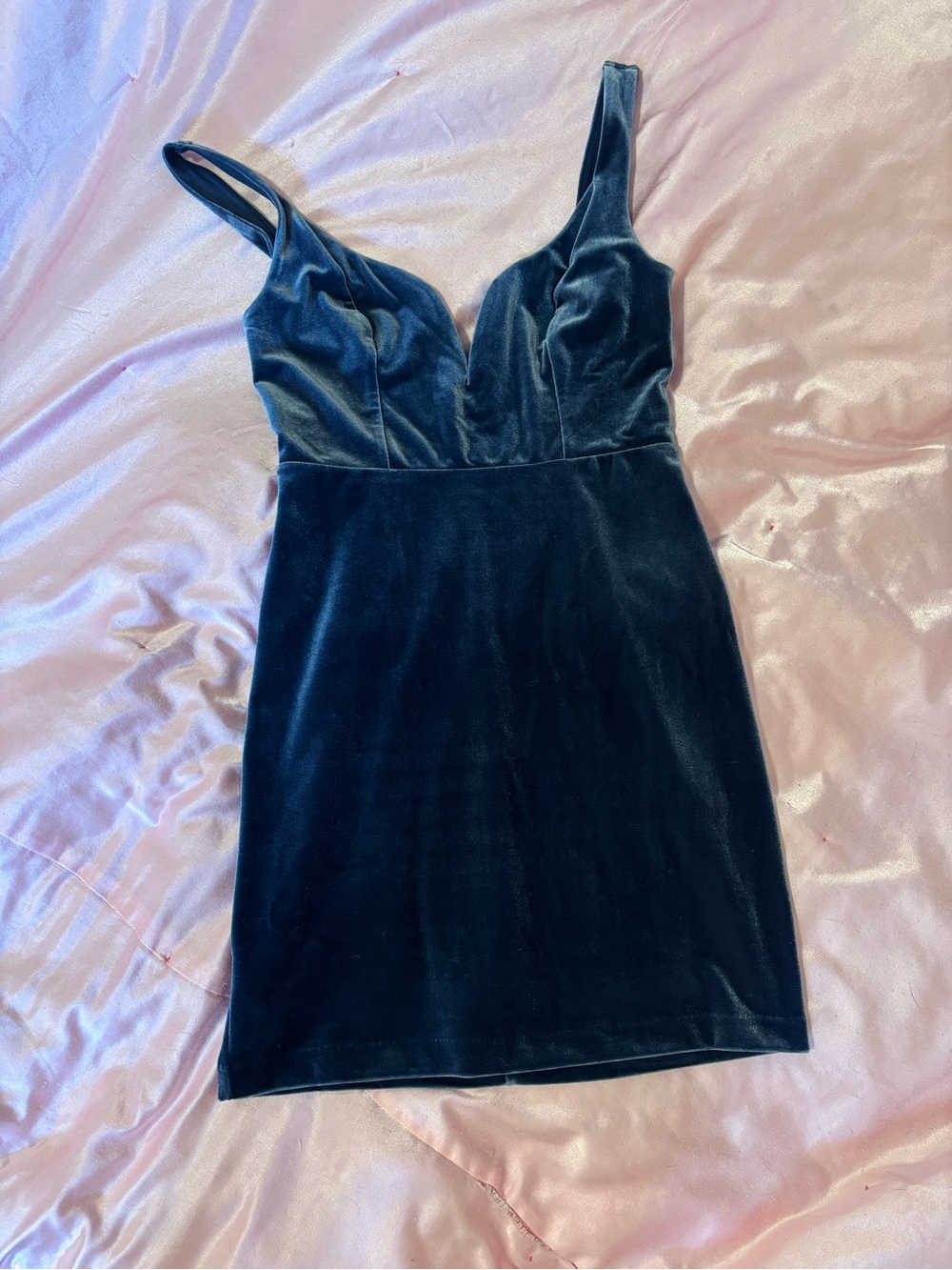 Express Navy Deep V-Neck Mini Dress